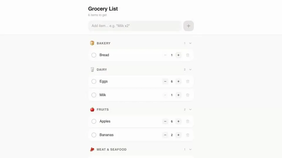 Grocery List