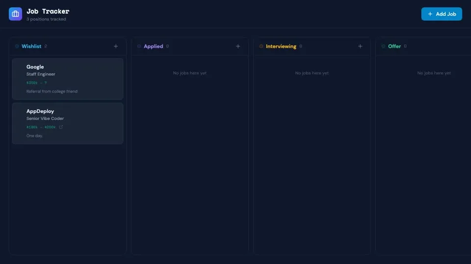 Job Hunt Tracker